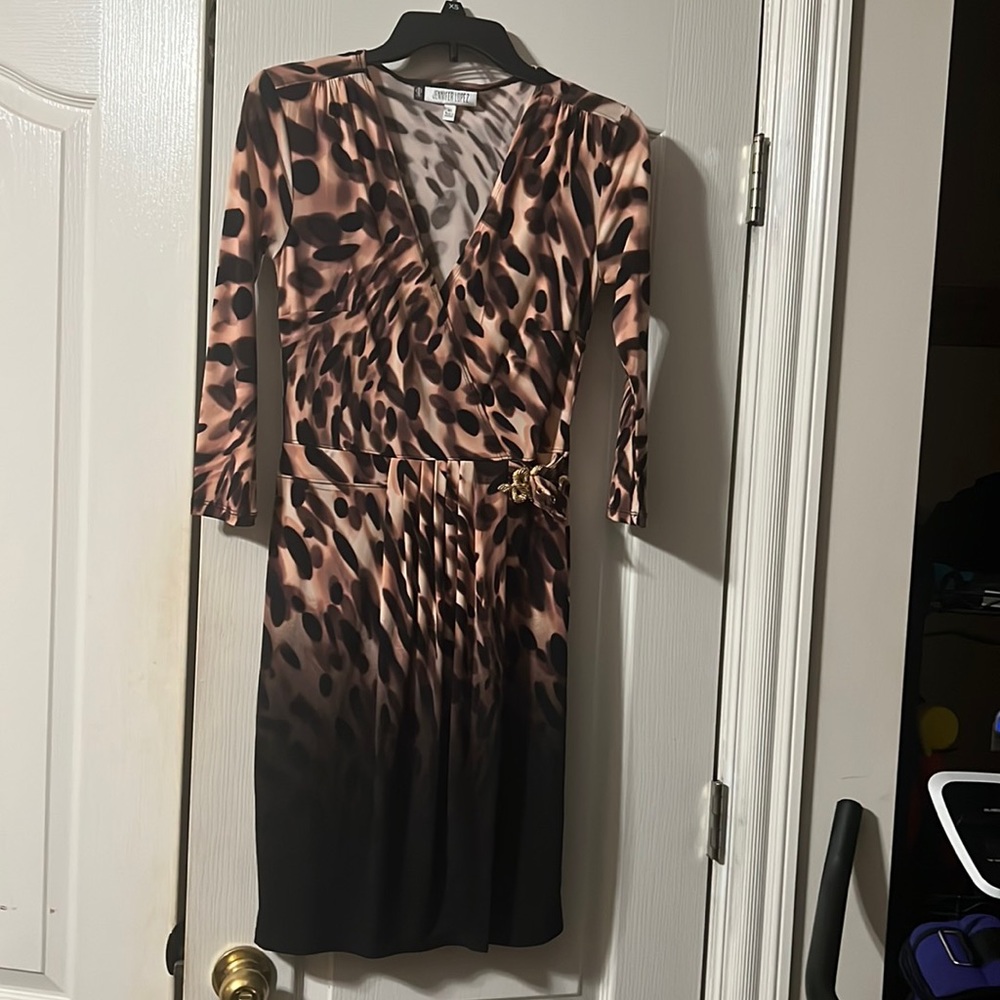 Jennifer Lopez animal print dress, fits x small- small.